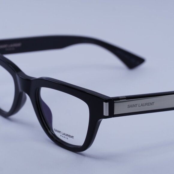 Saint Laurent SL789 JACQUES OPT 001 Eyeglasses Shiny Black 47mm Square Frame - Picture 8 of 10